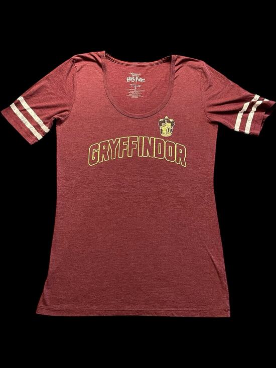 Universal Studios Tops - Warner Bros. Harry Potter Gryffindor Quidditch Womens Shirt Size Large Maroon